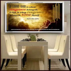 VENGEANCE BELONGS TO GOD   Acrylic Glass Frame Scripture Art   (GWAMBASSADOR3904)   "48X32"