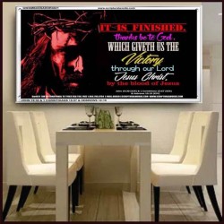 VICTORY BY THE BLOOD OF JESUS   Bible Scriptures on Love Acrylic Glass Frame   (GWAMBASSADOR4021)   "48X32"