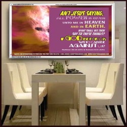 WHAT SHALL WE SAY TO THESE THINGS   Christian Quote Framed   (GWAMBASSADOR4110)   "48X32"