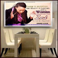 A WOMAN WHO FEARS THE LORD   Christian Artwork Frame   (GWAMBASSADOR4268)   