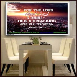 A GREAT KING   Christian Quotes Framed   (GWAMBASSADOR4370)   "48X32"