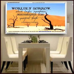 WORDLY SORROW   Custom Frame Scriptural ArtWork   (GWAMBASSADOR4390)   "48X32"