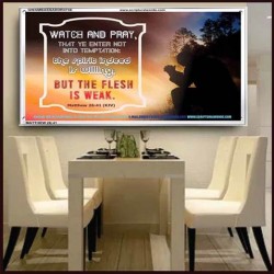 WATCH AND PRAY   Scripture Art Prints Framed   (GWAMBASSADOR4746)   "48X32"