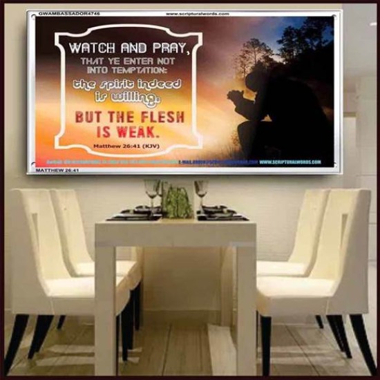 WATCH AND PRAY   Scripture Art Prints Framed   (GWAMBASSADOR4746)   