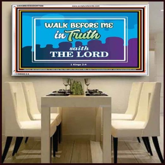 WALK IN TRUTH   Unique Bible Verse Framed   (GWAMBASSADOR7558)   