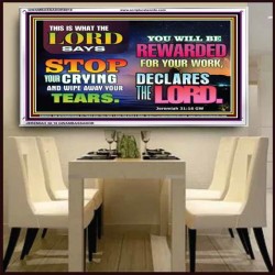 WIPE AWAY YOUR TEARS   Framed Sitting Room Wall Decoration   (GWAMBASSADOR8918)   "48X32"