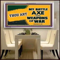 WEAPONS OF WAR   Christian Quotes Framed   (GWAMBASSADOR9434)   "48X32"