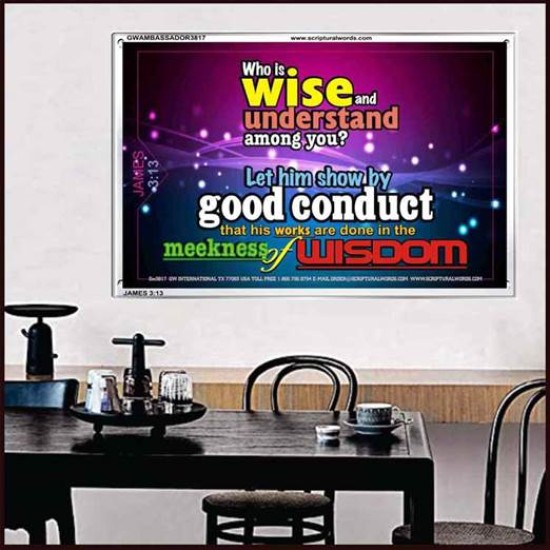 WISDOM   Scriptural Framed Signs   (GWAMBASSADOR3817)   