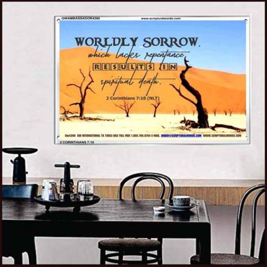 WORDLY SORROW   Custom Frame Scriptural ArtWork   (GWAMBASSADOR4390)   