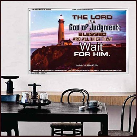 A GOD OF JUDGEMENT   Framed Bible Verse   (GWAMBASSADOR6484)   