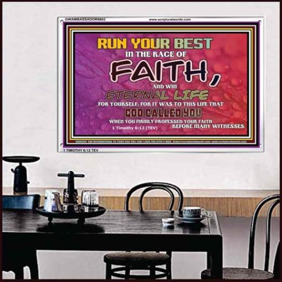 WIN ETERNAL LIFE   Inspiration office art and wall dcor   (GWAMBASSADOR6602)   