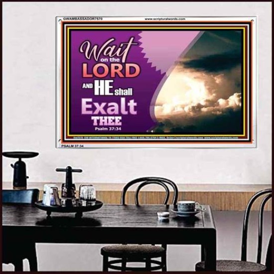 WAIT ON THE LORD   Framed Bible Verses   (GWAMBASSADOR7570)   