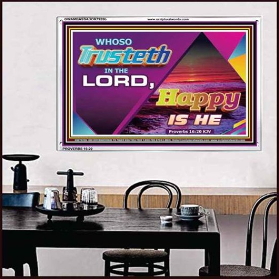 TRUST IN THE LORD   Framed Children Room Wall Decoration   (GWAMBASSADOR7920b)   