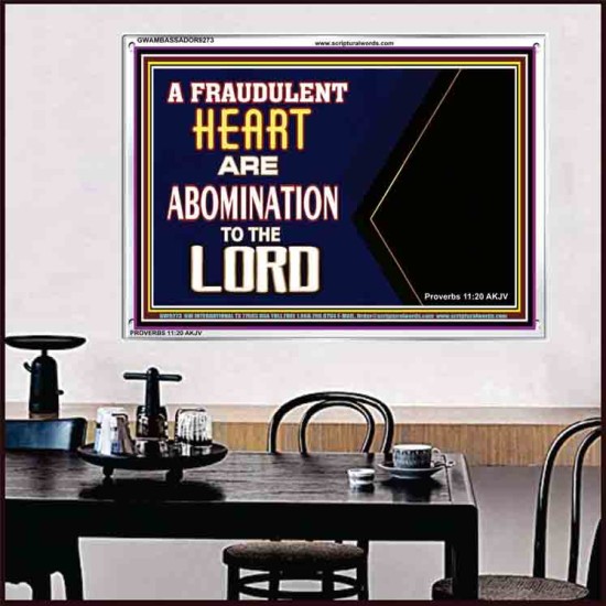 WHAT ARE ABOMINATION TO THE LORD   Large Framed Scriptural Wall Art   (GWAMBASSADOR9273)   