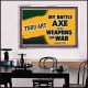 WEAPONS OF WAR   Christian Quotes Framed   (GWAMBASSADOR9434)   