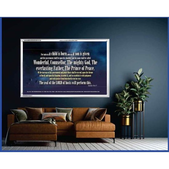 WONDERFUL, COUNSELLOR   Custom Framed Bible Verses   (GWAMBASSADOR1510)   