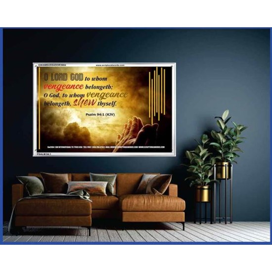 VENGEANCE BELONGS TO GOD   Acrylic Glass Frame Scripture Art   (GWAMBASSADOR3904)   