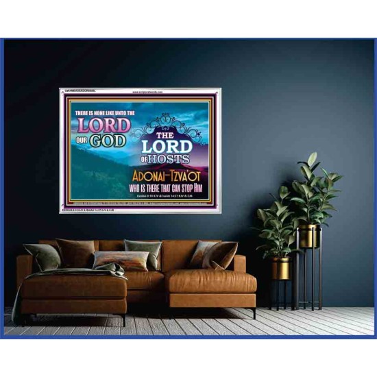 ADONAI TZVA'OT - LORD OF HOSTS   Christian Quotes Frame   (GWAMBASSADOR8650L)   