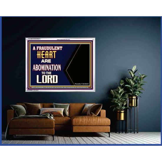 WHAT ARE ABOMINATION TO THE LORD   Large Framed Scriptural Wall Art   (GWAMBASSADOR9273)   