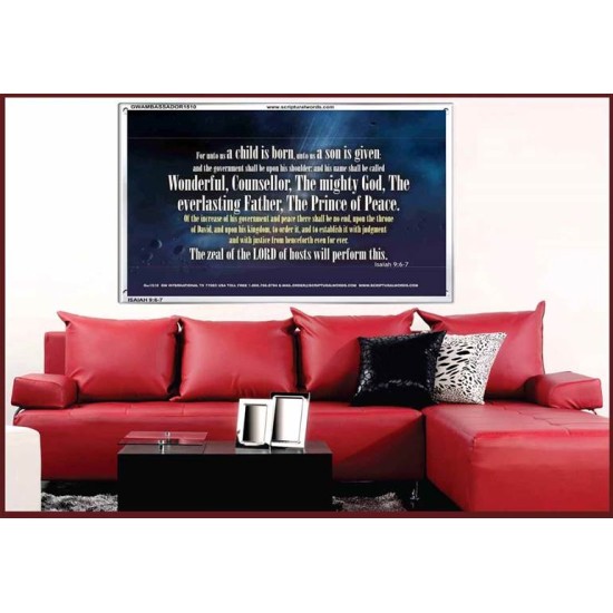 WONDERFUL, COUNSELLOR   Custom Framed Bible Verses   (GWAMBASSADOR1510)   