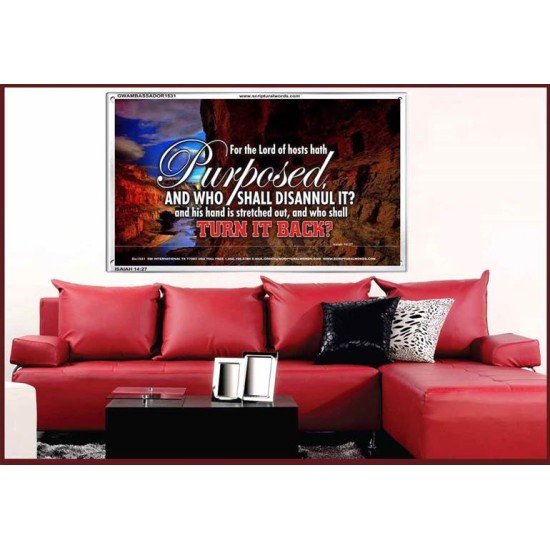 WHO SHALL DISANNUL IT   Large Frame Scriptural Wall Art   (GWAMBASSADOR1531)   