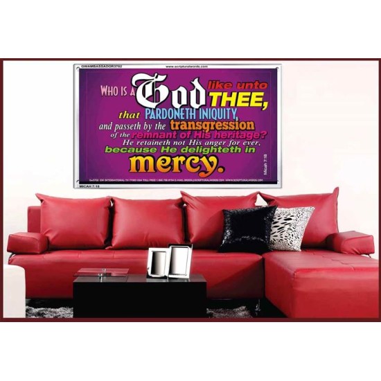 WHO IS LIKE UNTO THEE   Custom Frame Bible Verse   (GWAMBASSADOR3702)   