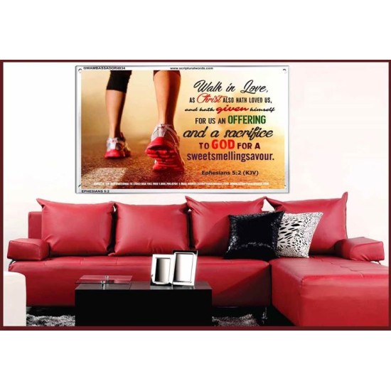 WALK IN LOVE   Christian Paintings Acrylic Glass Frame   (GWAMBASSADOR4034)   