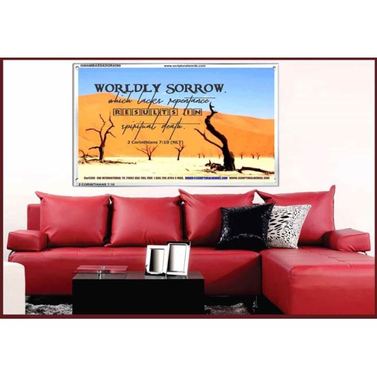 WORDLY SORROW   Custom Frame Scriptural ArtWork   (GWAMBASSADOR4390)   