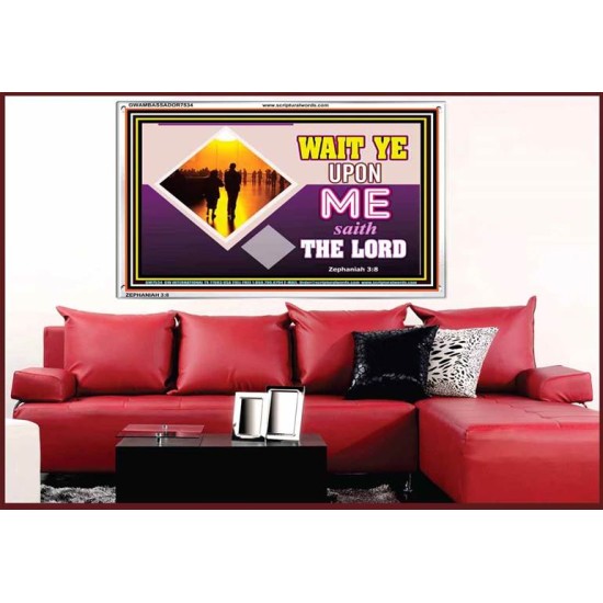 WAIT UPON THE LORD   Custom Frame Scripture   (GWAMBASSADOR7534)   