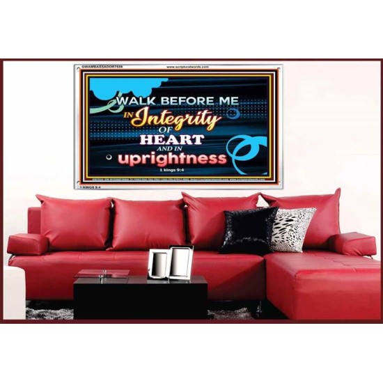 WALK IN INTEGRITY   Unique Bible Verse Frame   (GWAMBASSADOR7559)   