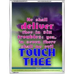 THERE SHALL NO EVIL TOUCH THEE   Scripture Wood Framed Signs   (GWAMBASSADOR1271)   
