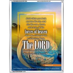 WORSHIP ONLY THY LORD THY GOD   Contemporary Christian Poster   (GWAMBASSADOR1284)   