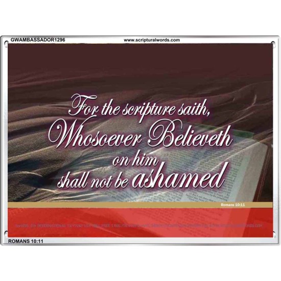 WHOSOEVER BELIEVETH   Custom Framed Scriptural ArtWork   (GWAMBASSADOR1296)   
