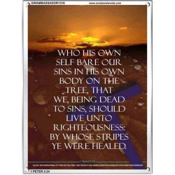 BARE OUR SINS IN HIS OWN BODY   Bible Verse Wall Art   (GWAMBASSADOR1318)   