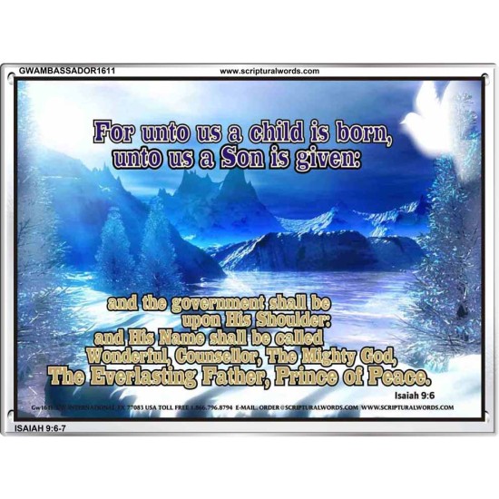 UNTO US A CHILD IS BORN   Scripture Art   (GWAMBASSADOR1611)   