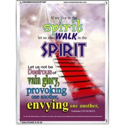 WALK IN THE SPIRIT   Large Framed Scripture Wall Art   (GWAMBASSADOR1667)   "32X48"