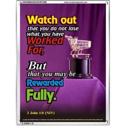 WATCH OUT   Framed Scriptural Dcor   (GWAMBASSADOR1696)   "32X48"