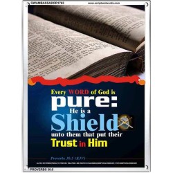 TRUST IN HIM   Scripture Art Frame   (GWAMBASSADOR1763)   "32X48"