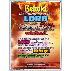 THE WHIRLWIND OF THE LORD   Bible Verses Wall Art Acrylic Glass Frame   (GWAMBASSADOR1781)   