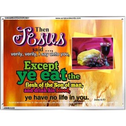 VERY VERY I SAY UNTO YOU   Framed Office Wall Decoration   (GWAMBASSADOR2061)   "48X32"