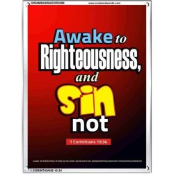 AWAKE TO RIGHTEOUSNESS   Christian Framed Wall Art   (GWAMBASSADOR3009)   