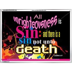 UNRIGHTEOUSNESS IS SIN   Modern Art   (GWAMBASSADOR3100)   "48X32"