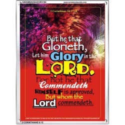 WHOM THE LORD COMMENDETH   Large Frame Scriptural Wall Art   (GWAMBASSADOR3190)   "32X48"