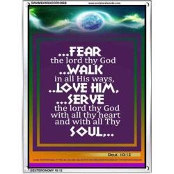 WITH ALL THY HEART   Scriptural Portrait Acrylic Glass Frame   (GWAMBASSADOR3306B)   