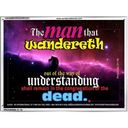 UNDERSTANDING   Inspirational Bible Verse Framed   (GWAMBASSADOR3351)   "48X32"