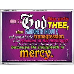 WHO IS LIKE UNTO THEE   Custom Frame Bible Verse   (GWAMBASSADOR3702)   "48X32"