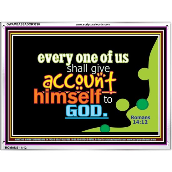 YOU SHALL GIVE ACCOUNT   Frame Scriptural Dcor   (GWAMBASSADOR3798)   