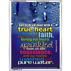 TRUE HEART   Large Frame Scriptural Wall Art   (GWAMBASSADOR3803)   "32X48"