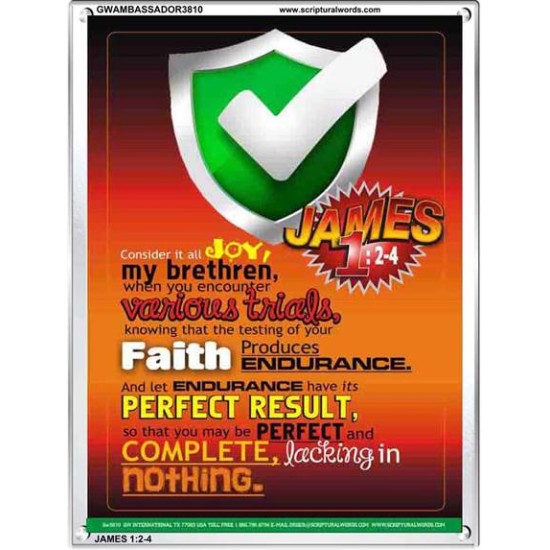 VARIOUS TRIALS   Bible Verse Frame Online   (GWAMBASSADOR3810)   