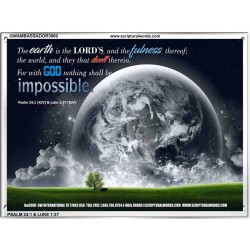 WITH GOD NOTHING SHALL BE IMPOSSIBLE   Contemporary Christian Print   (GWAMBASSADOR3900)   "48X32"